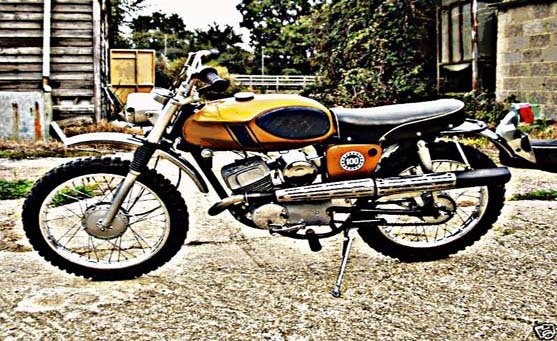 bridgestone scrambler motorbike A4 Photo Print