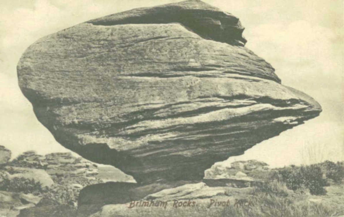 brimham rocks pivotVintage 1880s 1900s A4 Photo Print