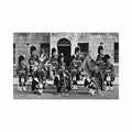 british army queen s own cameron highlanders group with colours Vintage A4 Photo Print
