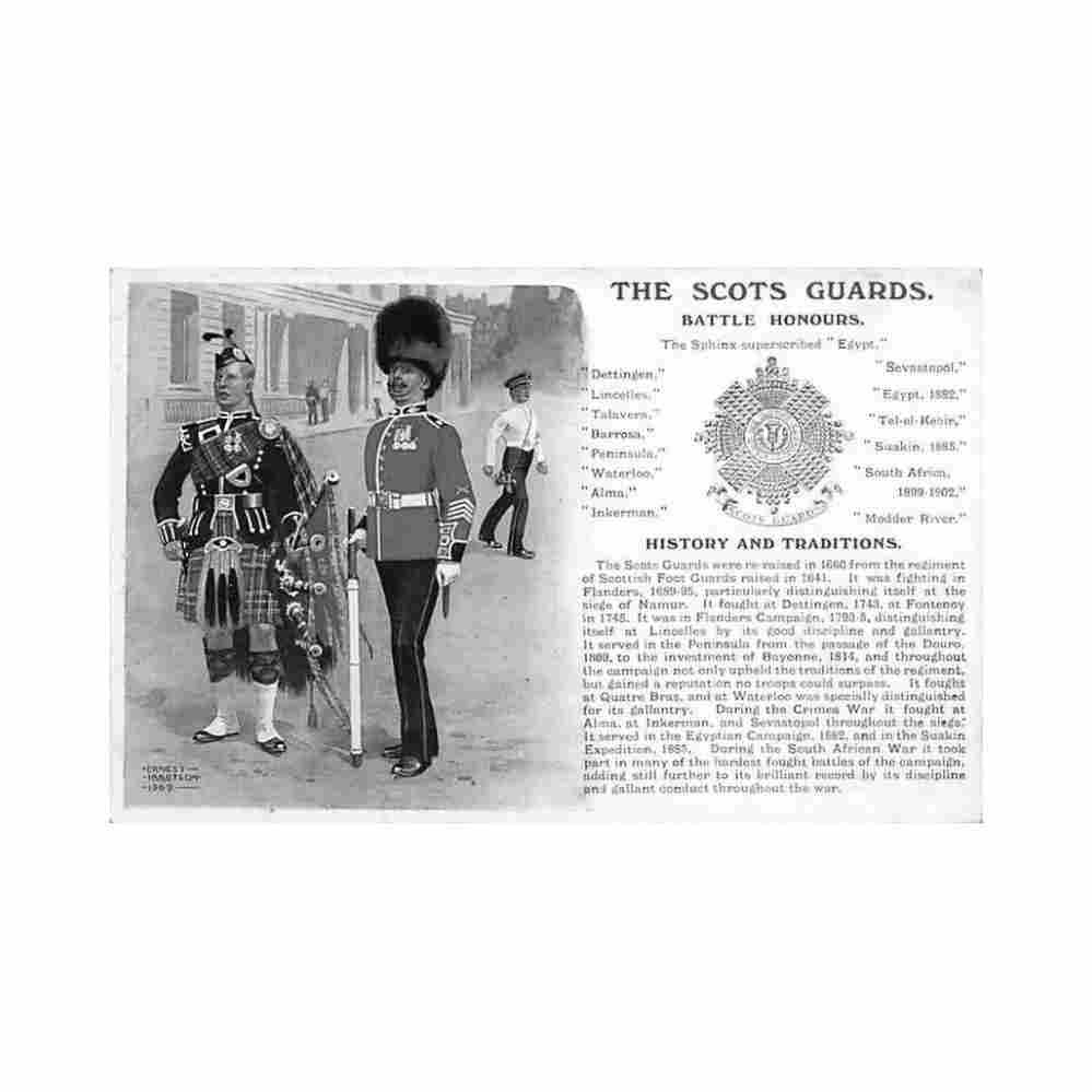 british army the scots guard ernest ibbetson 1909 gale polden ltd Vintage A4 Photo Print