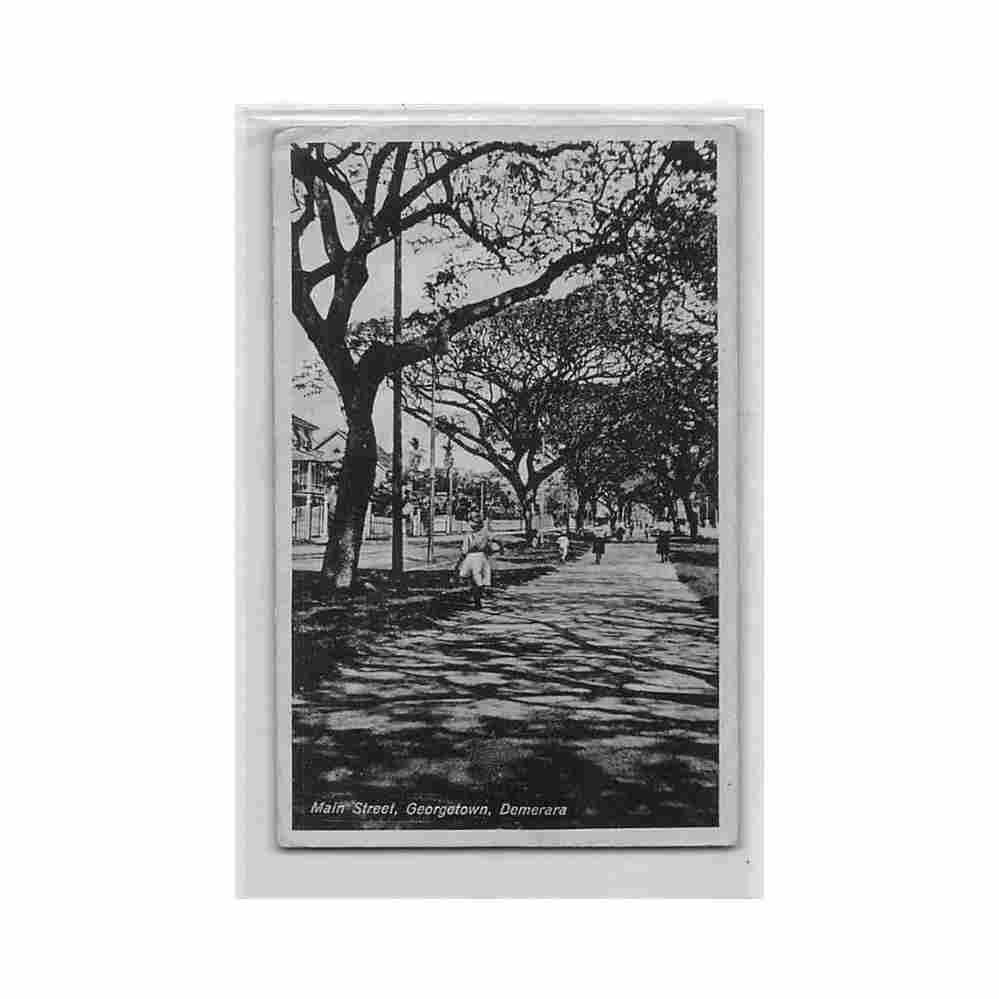 british guiana guyana georgetown main street Vintage A4 Photo Print