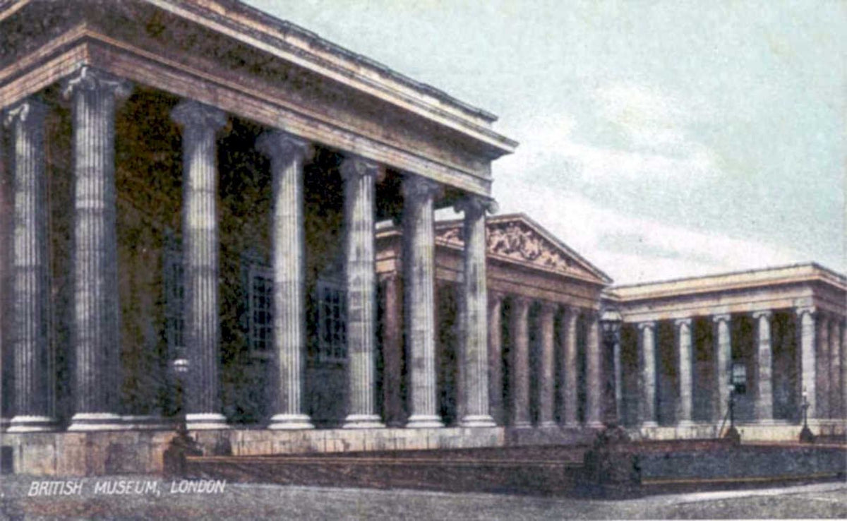 british museum columnsVintage 1880s 1900s A4 Photo Print