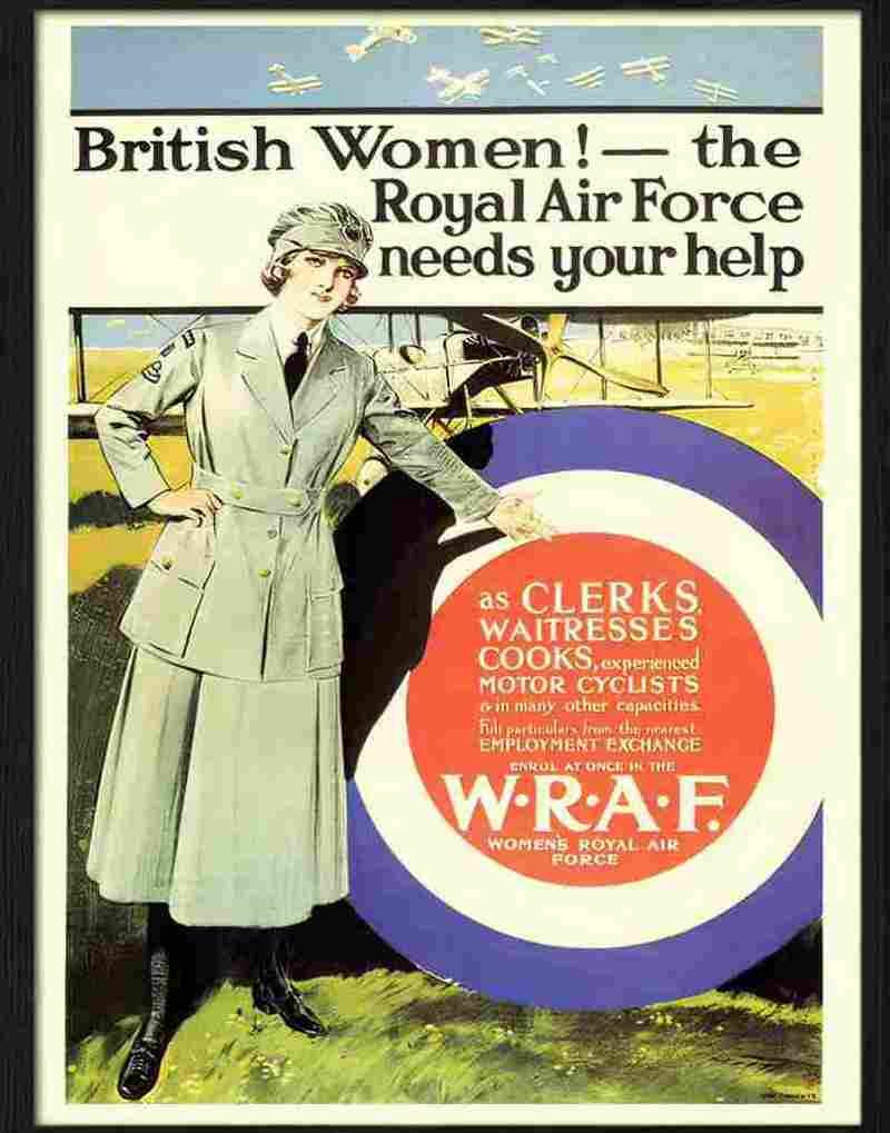 british women wraf war poster 1914 1918 Advert A4 Photo Print