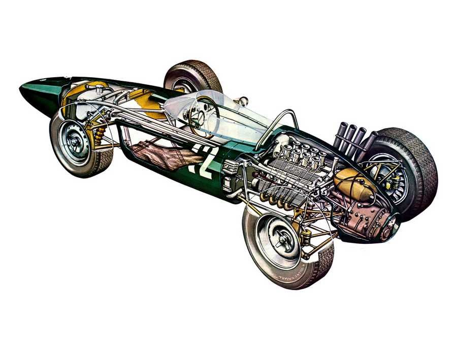 brm p57 1962 cutaway A4 Photo Print