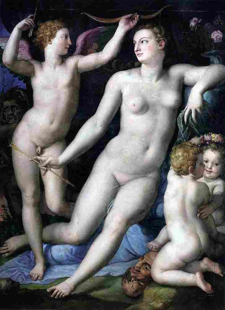 bronz Venus Cupid and Envy Art A4 Photo Print