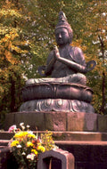 bronze buddha autumn 1 1980s 1990s A4 Photo Print