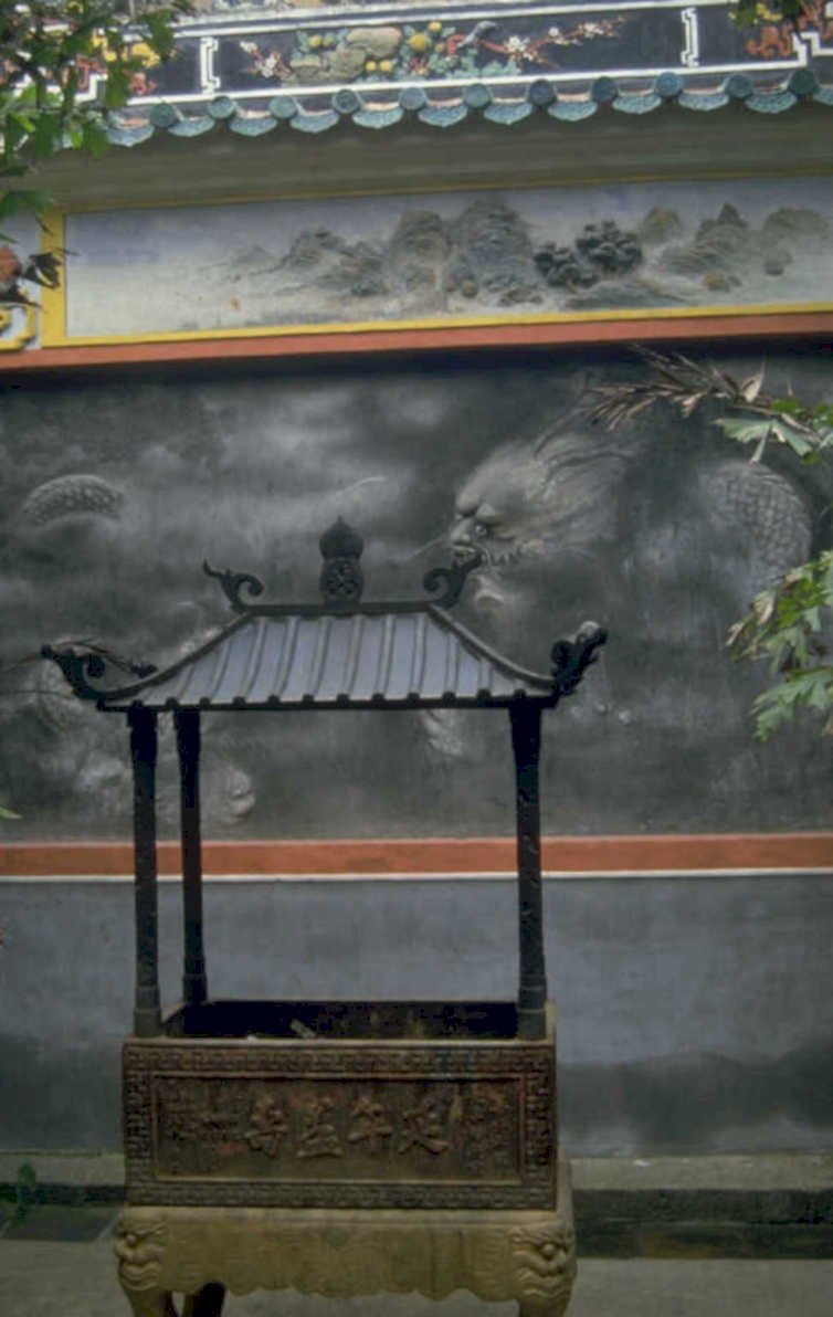 bronze burner temple 1980s 1990s A4 Photo Print