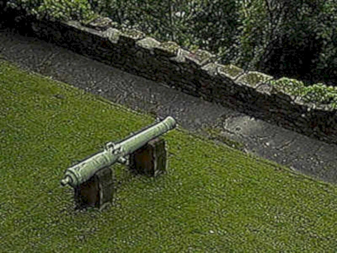 bronze cannon hill1980s 1990s A4 Photo Print