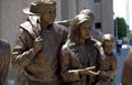bronze family statue Vintage A4 Photo Print