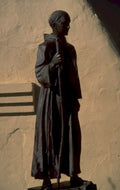 bronze monk statue 1980s 1990s A4 Photo Print