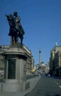 bronze nelson statue 1980s 1990s A4 Photo Print