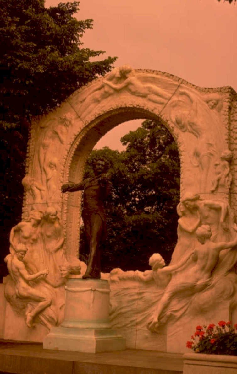 bronze statue archway 1980s 1990s A4 Photo Print