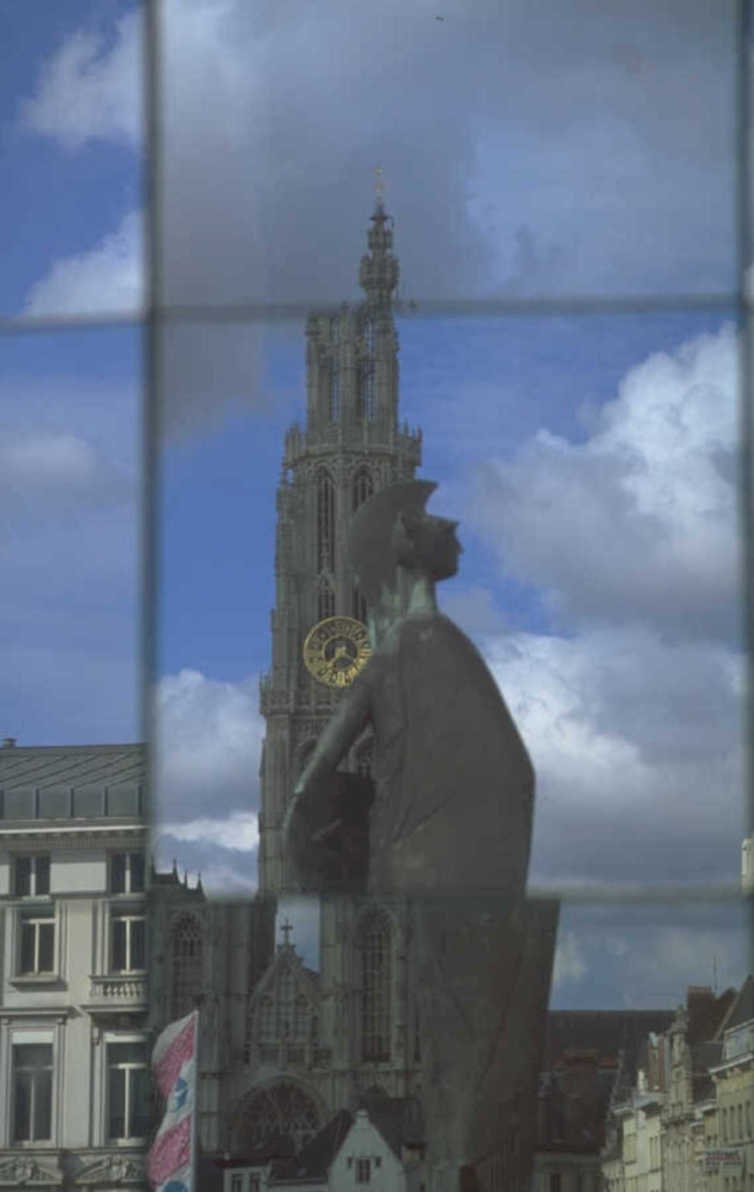 bronze statue belfry 1980s 1990s A4 Photo Print