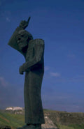 bronze statue hill 1980s 1990s A4 Photo Print