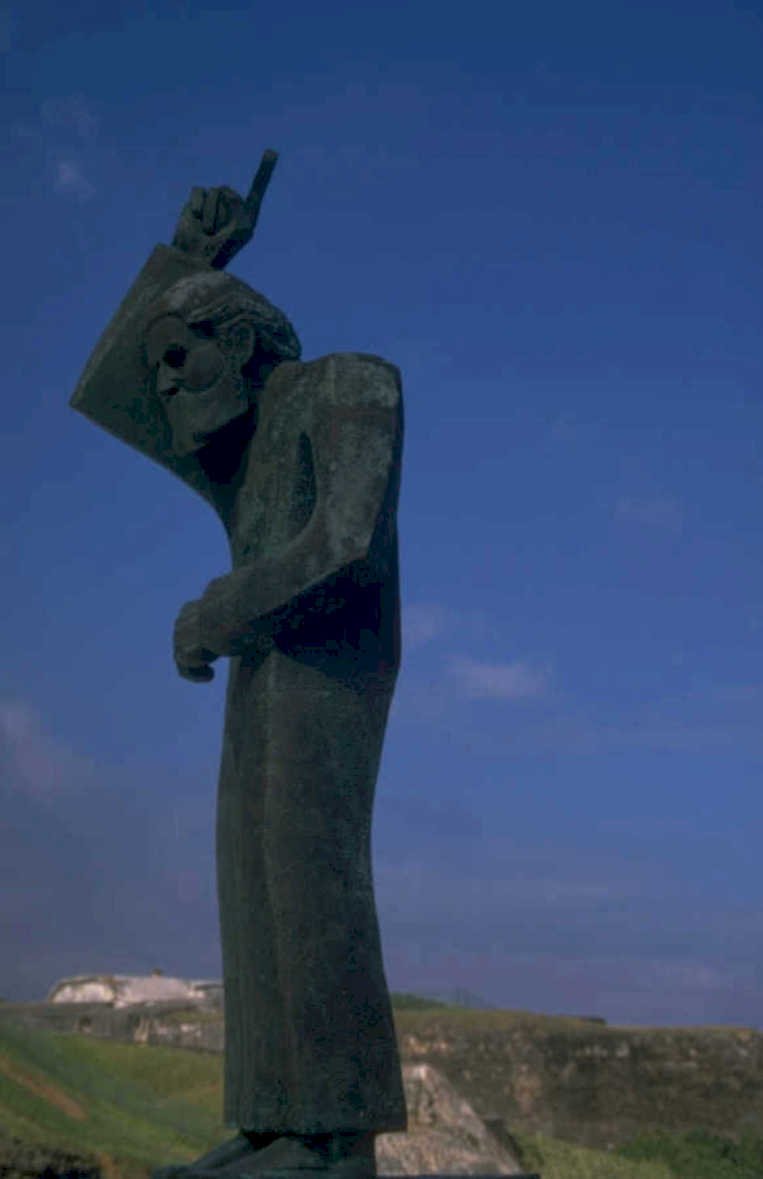 bronze statue hill 1980s 1990s A4 Photo Print