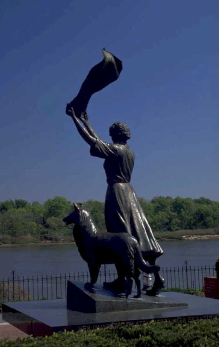bronze statue woman 1980s 1990s A4 Photo Print