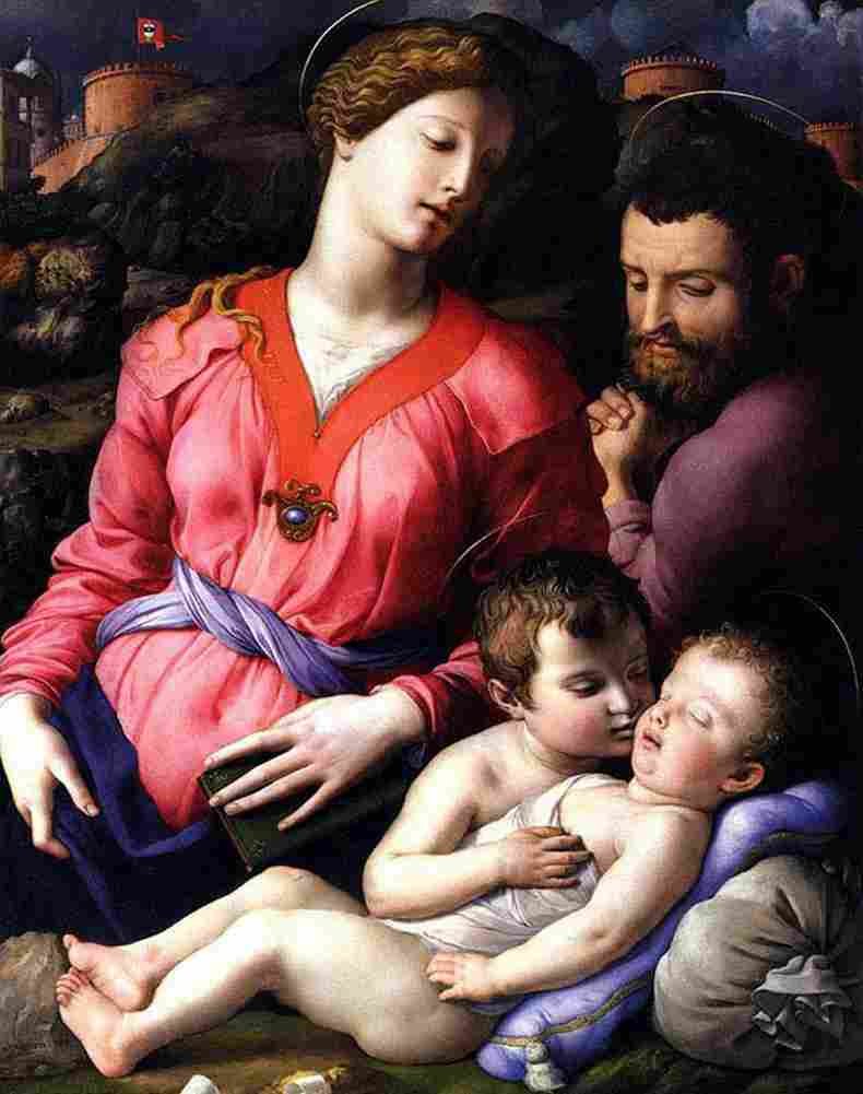 bronzi Holy Family Art A4 Photo Print