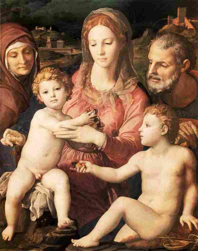 bronzi The Holy Family Art A4 Photo Print