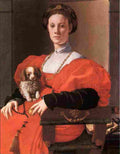 bronzino a lady with a dog Art A4 Photo Print