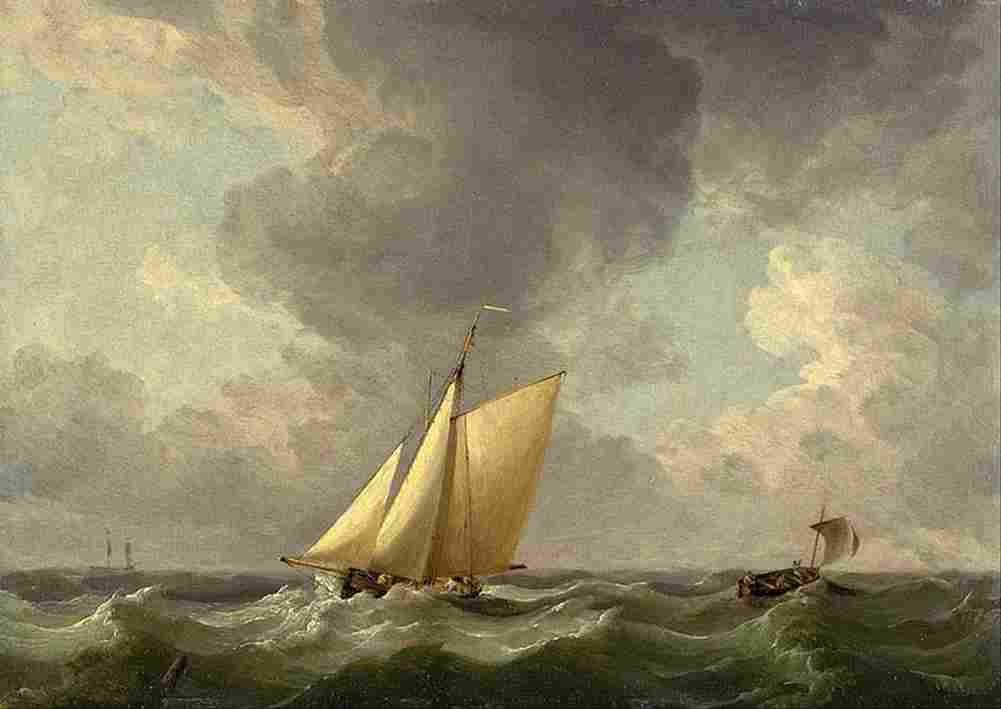 brooking A Cutter in a Strong Breeze Art A4 Photo Print