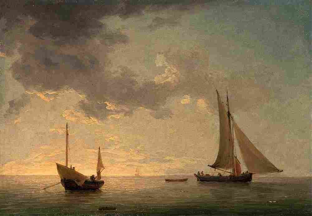 brooking A Lugger and a Smack in Light Airs Art A4 Photo Print