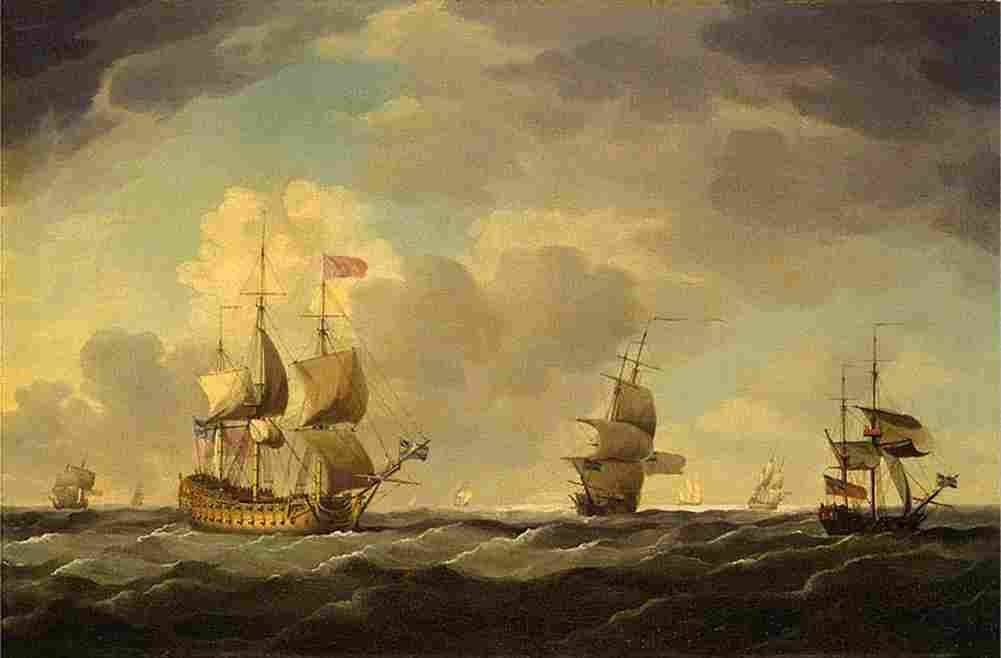 brooking An English Flagship Under Easy Sail in a Moderate Breeze Art A4 Photo Print