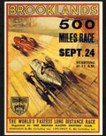 brooklands 500 mile race racing poster 1930s Advert A4 Photo Print