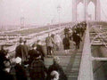 brooklyn bridge pedestrian1980s 1990s A4 Photo Print