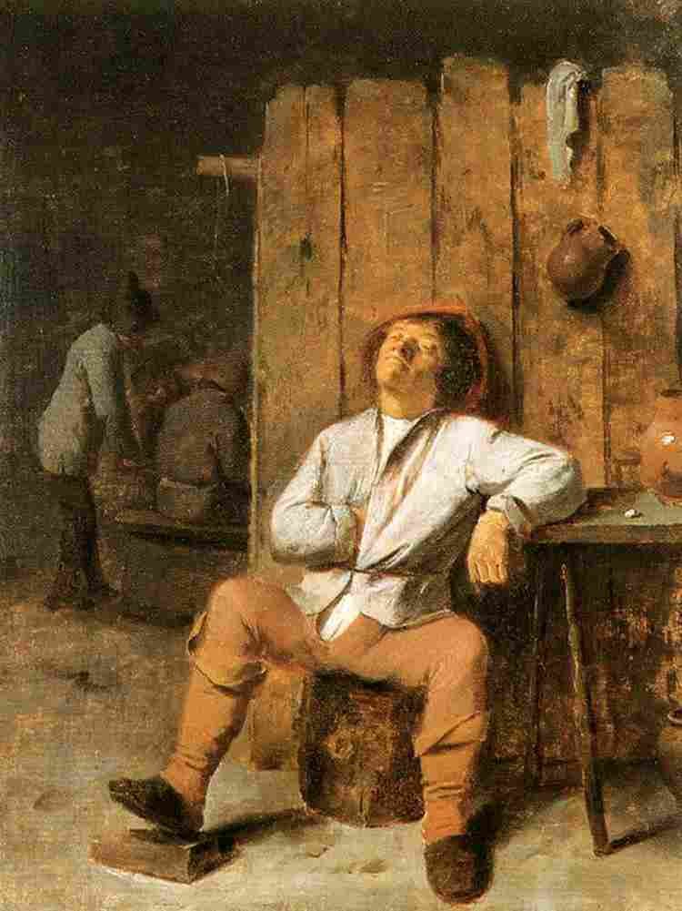 brouwer a boor asleep Art A4 Photo Print