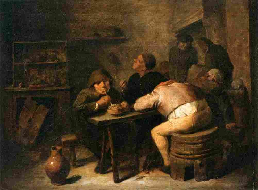 brouwer a smoking room Art A4 Photo Print