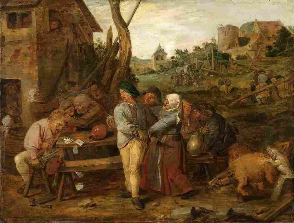 brouwer brawling peasants Art A4 Photo Print