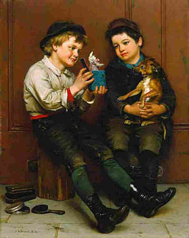brown A Surprise Party Art A4 Photo Print
