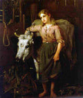 brown Cowgirl Art A4 Photo Print
