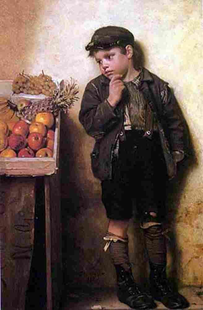 brown Eying the Fruit Stand Art A4 Photo Print