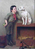 brown His Favorite pet Art A4 Photo Print