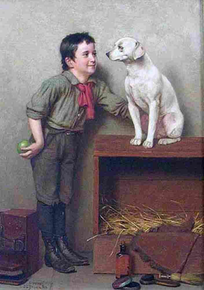brown His Favorite pet Art A4 Photo Print