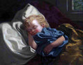 brown Sleeping Angel Art A4 Photo Print