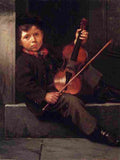 brown The Boy Violinist Art A4 Photo Print