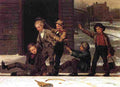 brown Winter Sports in the Gutter Art A4 Photo Print