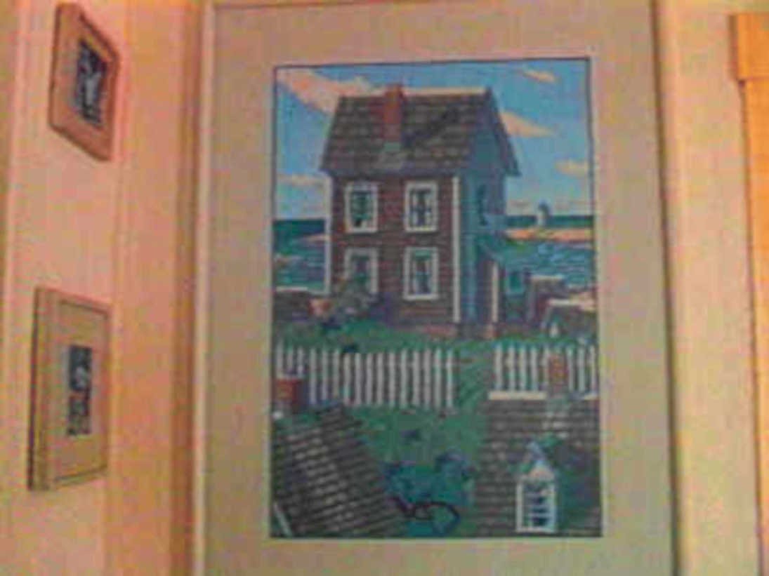 brown house fence1980s 1990s A4 Photo Print