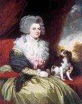 brownM Lady with a Dog Art A4 Photo Print