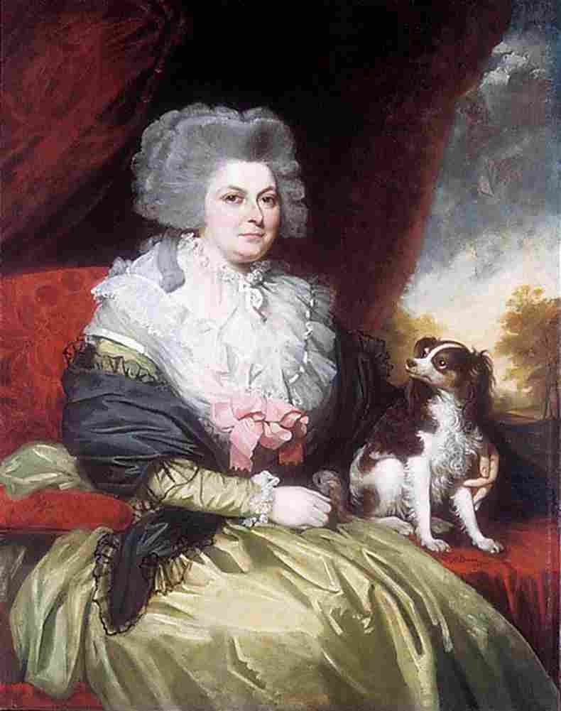 brownM Lady with a Dog Art A4 Photo Print