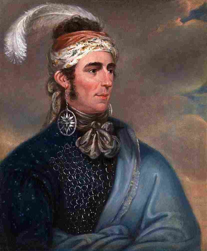 brownM Major John Norton as Mohawk Chief Teyoninhokarawen Art A4 Photo Print