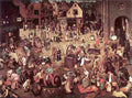 bruegel Fight between Carnival and Lent Art A4 Photo Print