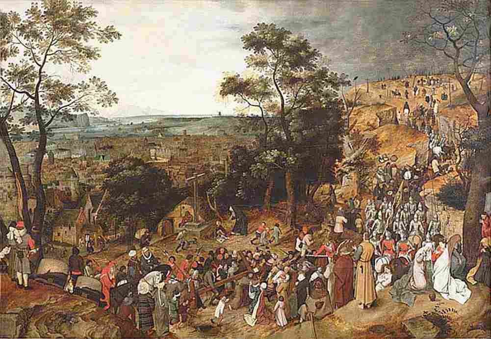 bruegel The Procession to Calvary Art A4 Photo Print