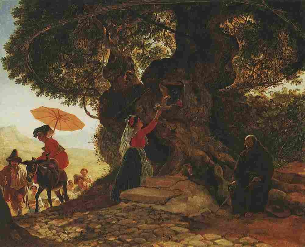 bryullov at the mother of god oak Art A4 Photo Print