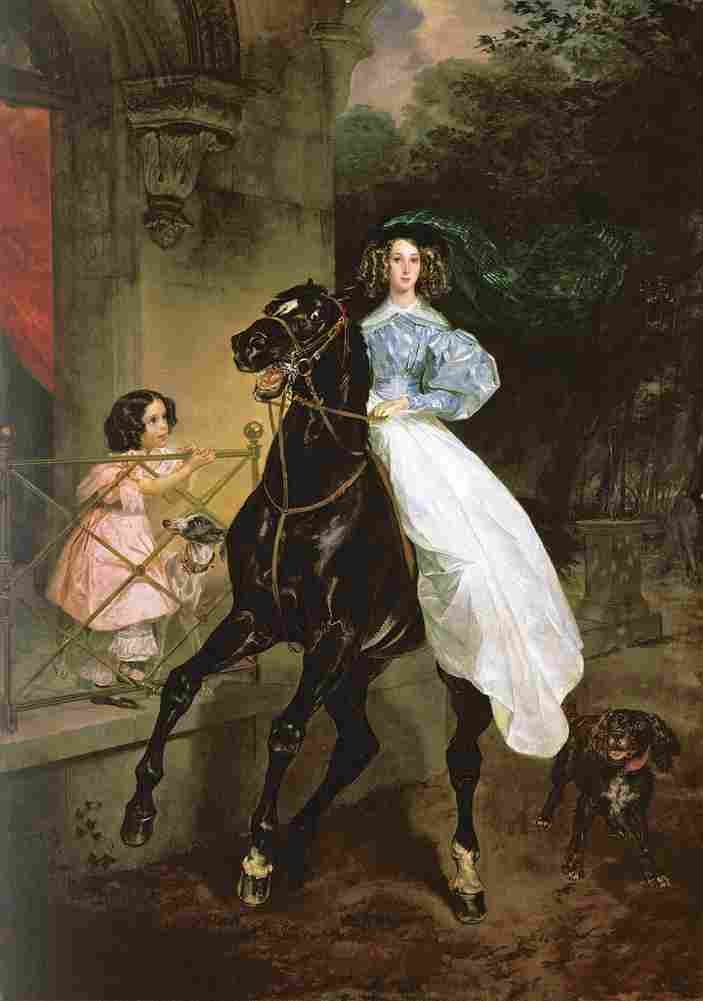 bryullov giovanina and amacilia pacini Art A4 Photo Print