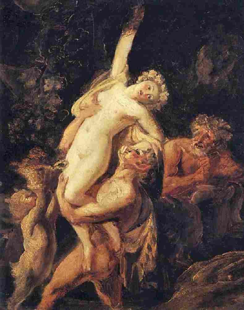 bryullov satyr and bacchante Art A4 Photo Print
