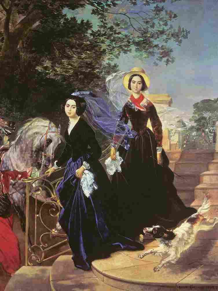 bryullov the shishmariov sisters Art A4 Photo Print