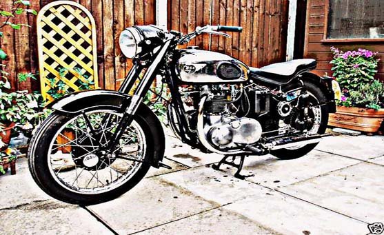 bsa a10 golden flash motorbike A4 Photo Print